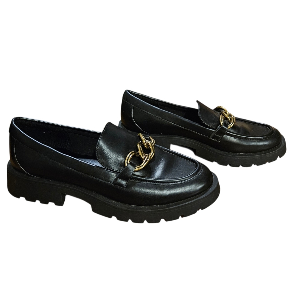 Women's Archie Loafer Flats A New Day Black Size 6.5 Business Shoes Memory Foam
